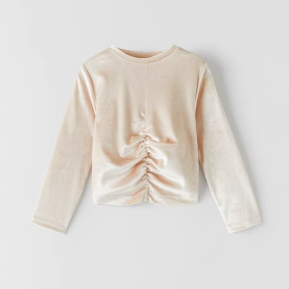 Zara Velvet Top For Girls